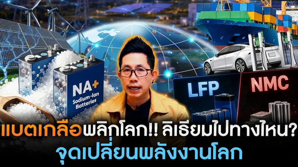 พลิกโฉมวงการแบตเตอรี่โลก!! แบตเกลือมาแทนที่ LFP/NMC แล้วลิเธียมไปไหน? ราคาถูกลง อายุการใช้งานนานขึ้น