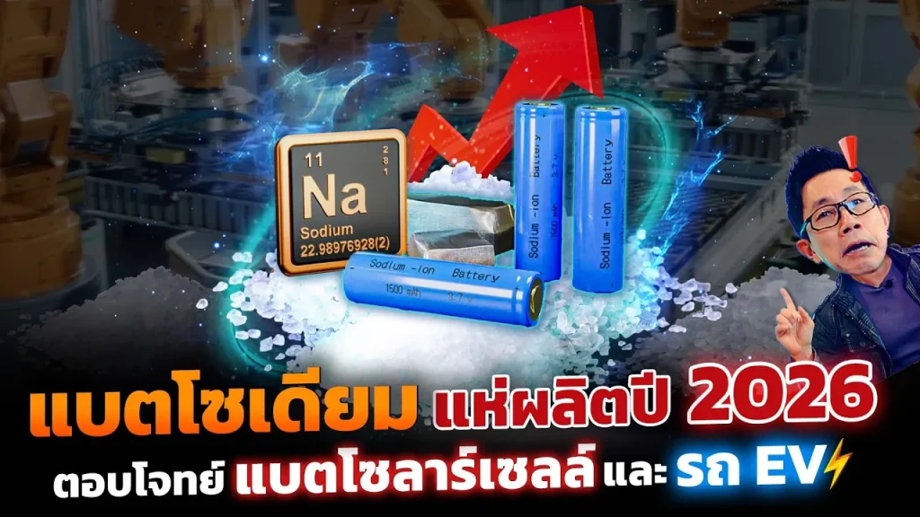เข้าสู่ยุคแบตโซเดียม หลังราคาลิเธียมพุ่ง เตรียมผลิตจำนวนมากปีนี้ ตอบโจทย์แบตโซลาร์ และ EV ราคาถูก